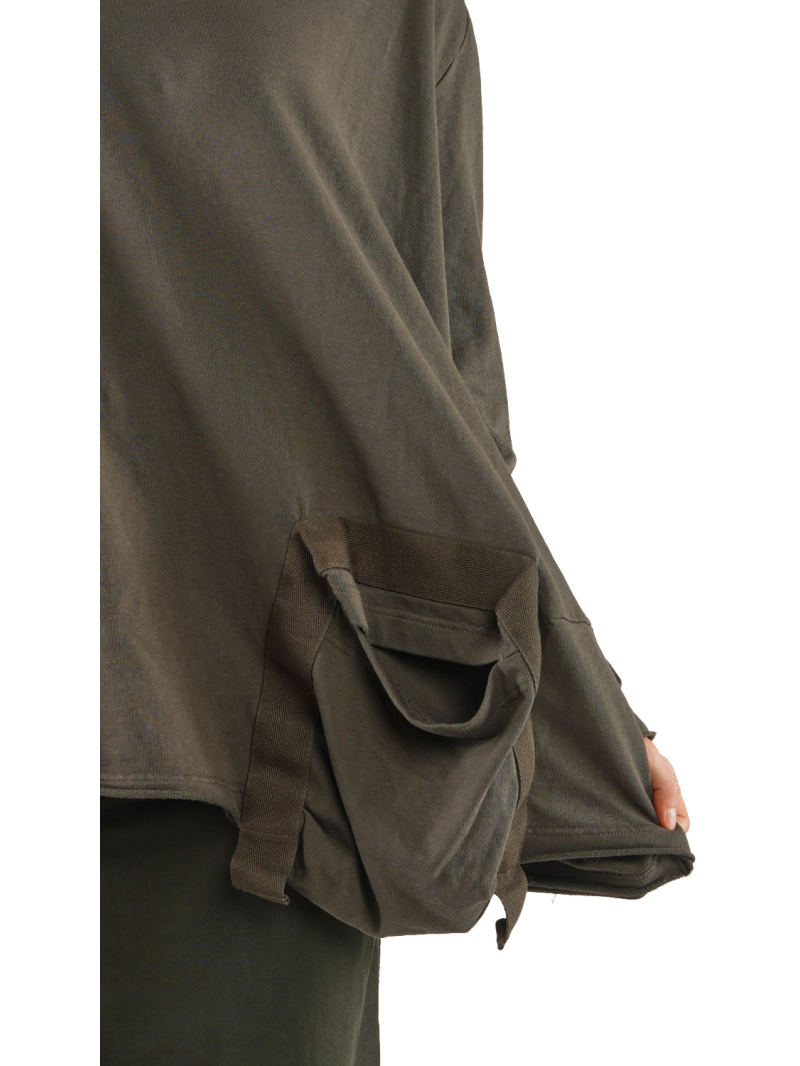 Rundholz Black Label - Sweater with suitcase pocket Cotton Oversize jungle - 2243250501