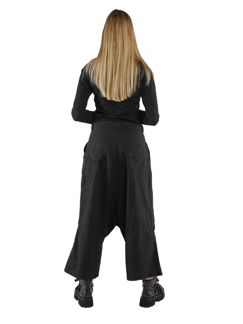 Rundholz Black Label - Weite Hose mit tieferem Schritt und kleinen Pattentaschen Black - 2243300101