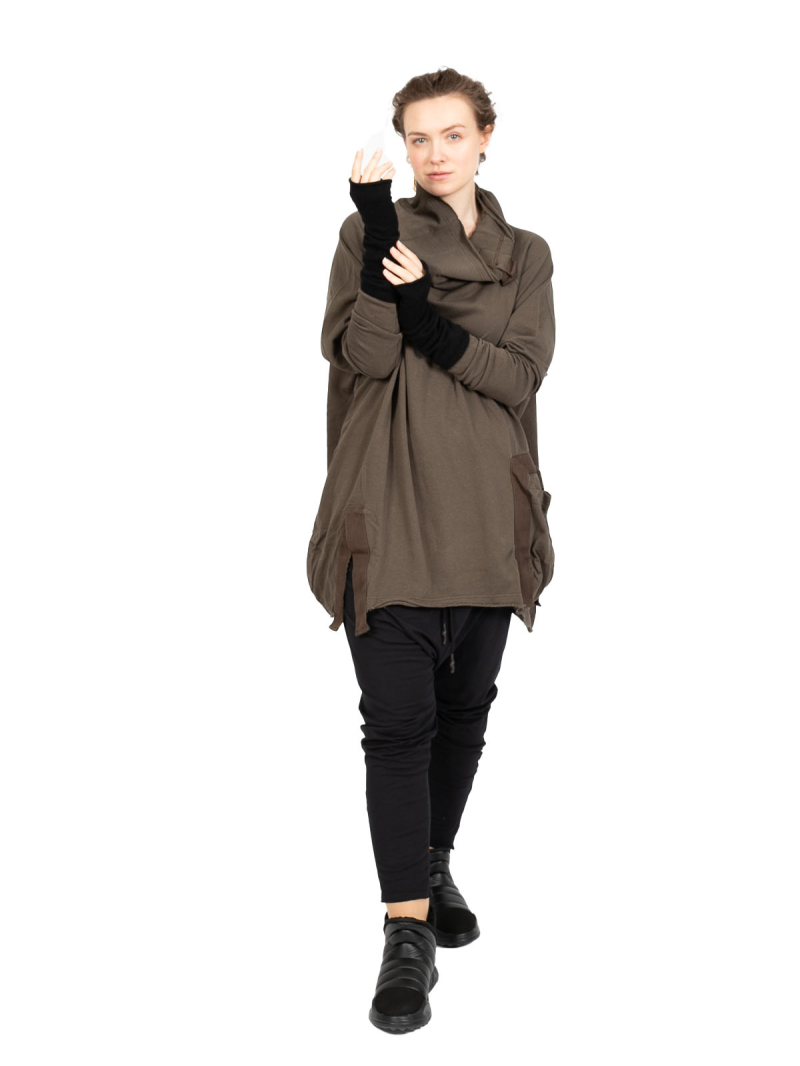 Rundholz Black Label - Arm warmers with thumb wool mix black - 2243453112