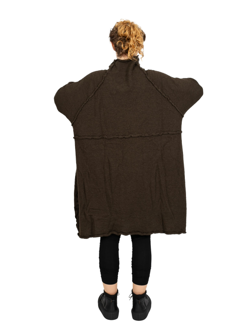 Rundholz Black Label - Knitted dress with suitcase pockets boiled wool oversize jungle - 2243897309