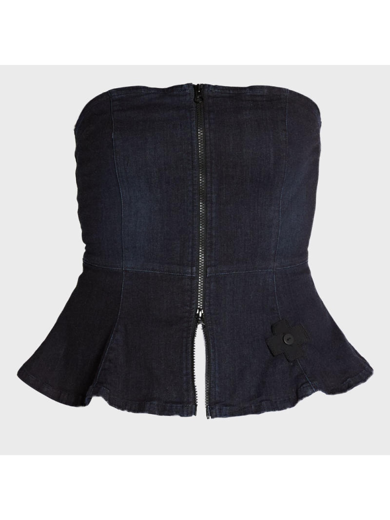 Pluslavie (Plü) - Haut Bustier en Denim sans Bretelles - 4037