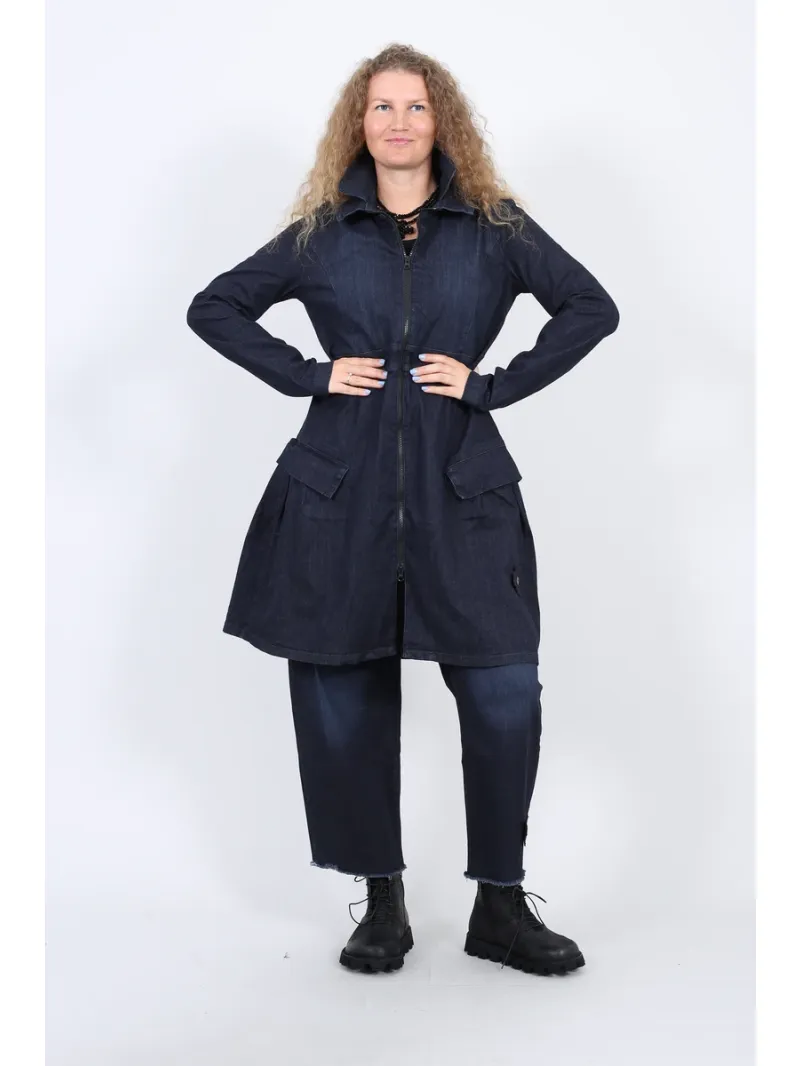 Pluslavie (Plü) - Denim jacket in midi look - 8066