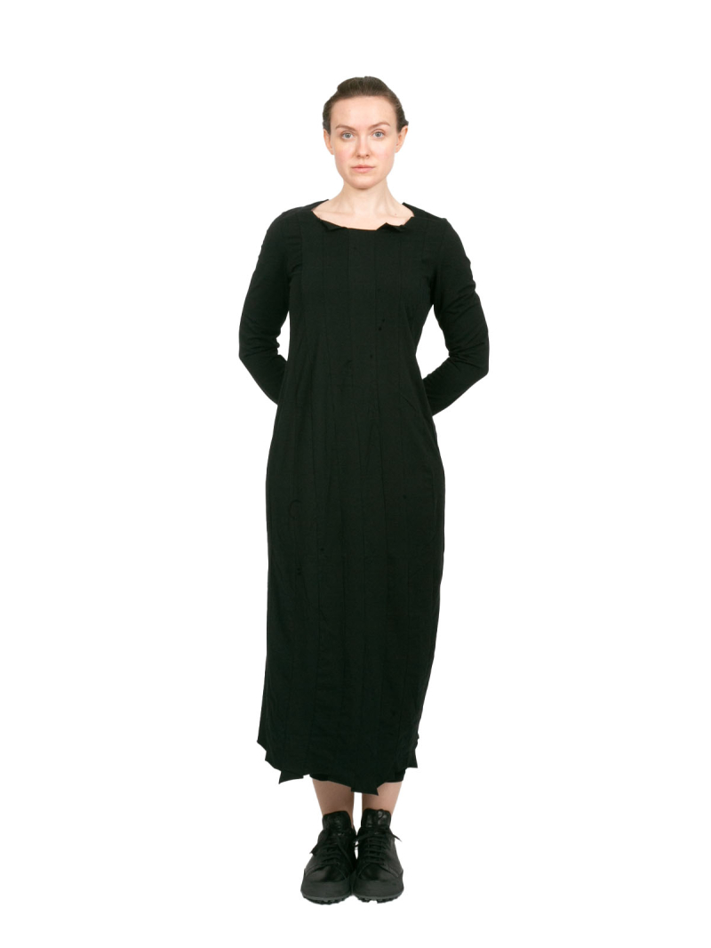 Rundholz Black Label - SchlauchKleid mit Ziernähten und versetzten Abschlüssen black - 2243470908