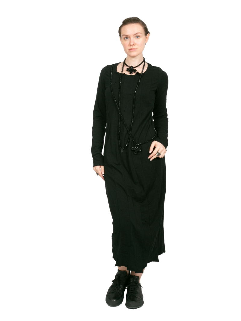 Rundholz Black Label - SchlauchKleid mit Ziernähten und versetzten Abschlüssen black - 2243470908