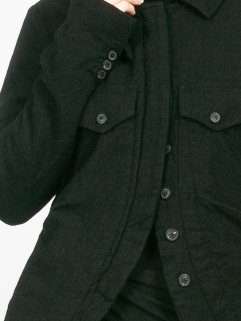 Rundholz - Бананообразная куртка из шерстяной смеси с швами - 2241011105