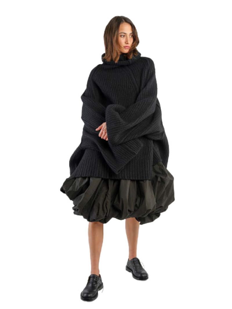 Rundholz DIP - Balloon skirt cotton poplin black - 2242530301