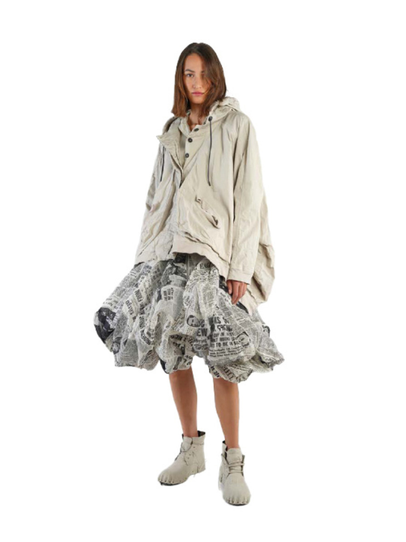 Rundholz DIP - Balloon skirt newspaper print Moon Walk - 2242070306