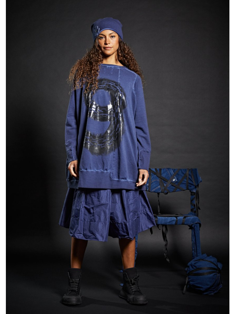 Pluslavie (Plü) - Oversized Sweat mit Kontrastpanel - 2139