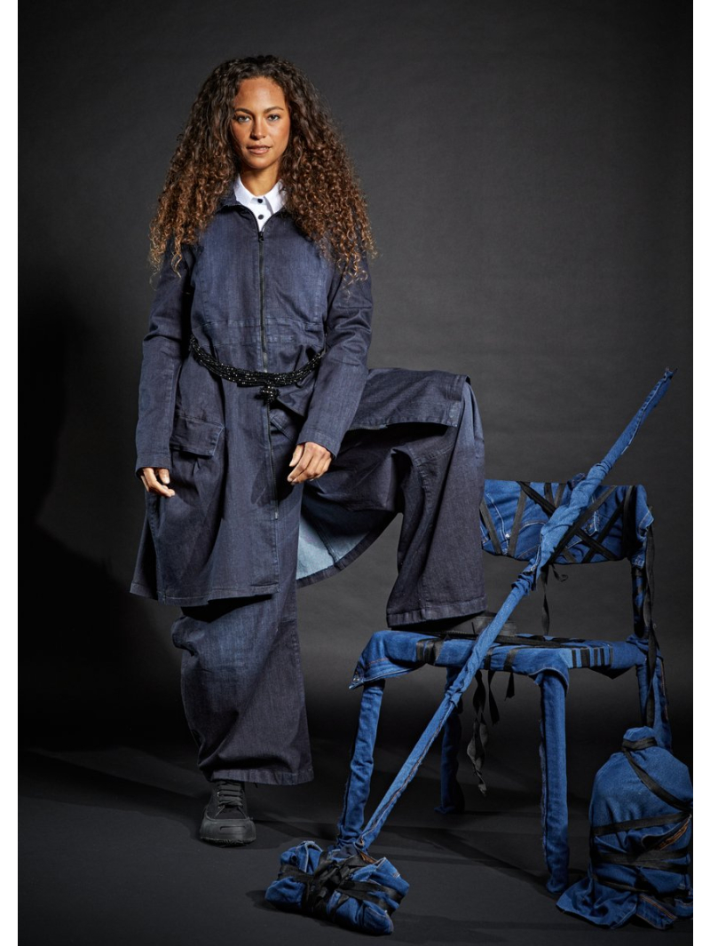 Pluslavie (Plü) - Veste en denim style midi - 8066
