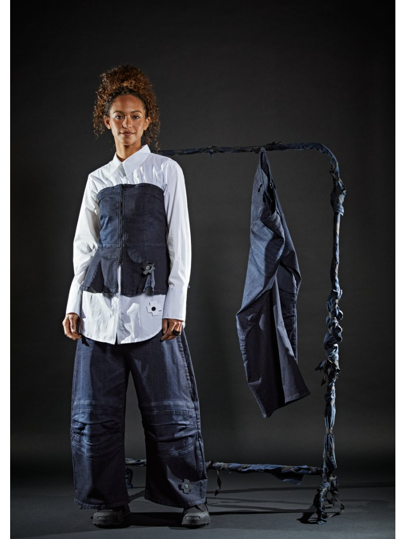 Pluslavie (Plü) - Longbluse mit Hemdsaum - 4033