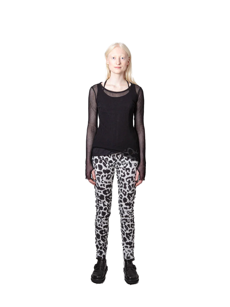 Pal Offner - Shirt - Sheer Longsleeve_Mesh - Black - 2501-030101-330001