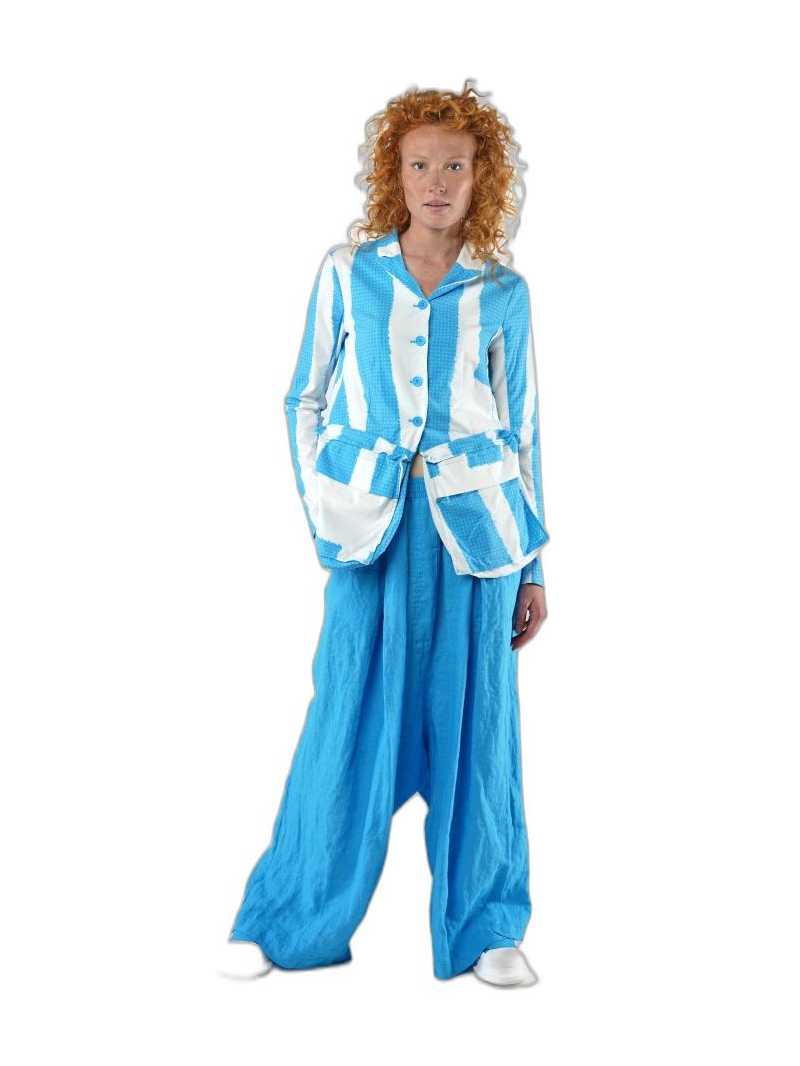 Rundholz Black Label - Taillierte baumwolltwill stretch jacke mit streifendruck - 1253391101