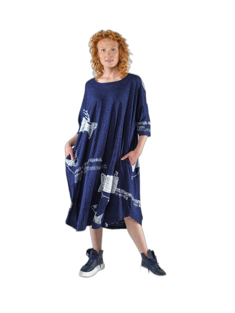 Rundholz Black Label - Oversize slubjersey kleid mit kräuselpartie - 1253640905