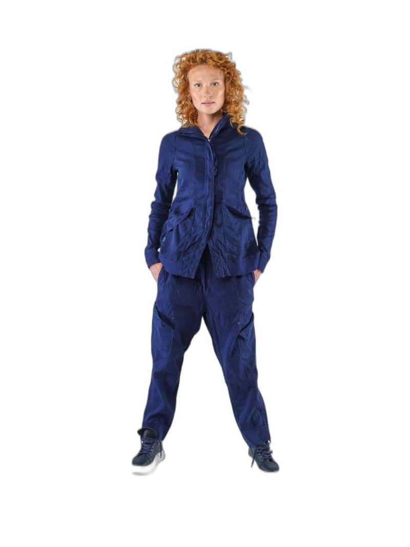 Rundholz Black Label - Gerade schmale leinen stretch hose - 1253830108