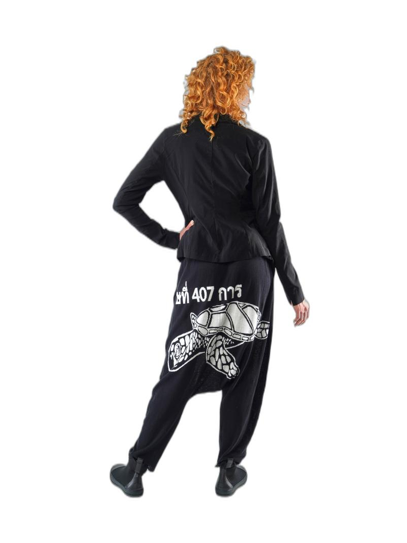 Rundholz Black Label - Lockere high twist jaquard strickhose - 1253417608