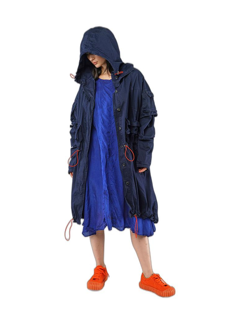 Rundholz DIP - Gerader weiter baumwoll twill stretch mantel - 1252601207