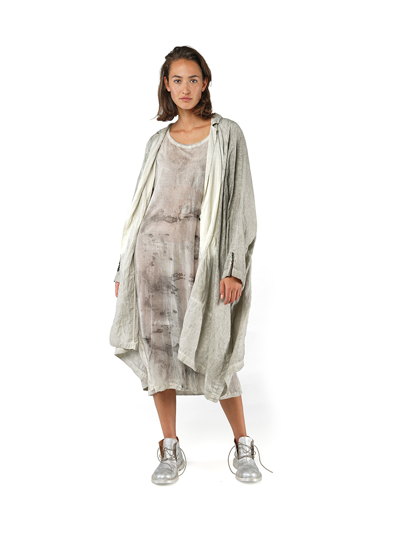 Rundholz - Handbemalter oversize leinen mantel - 1251671210