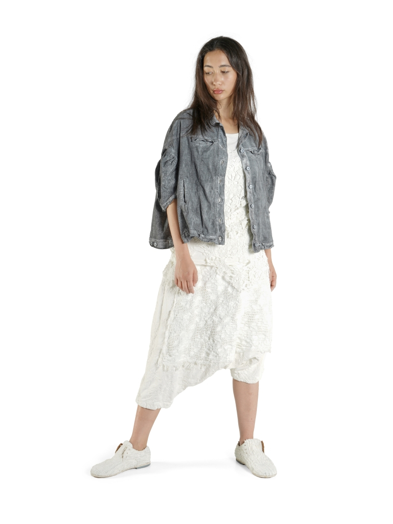 Rundholz DIP - Ausgestellte Stretch Denim Jacke - 1262071106