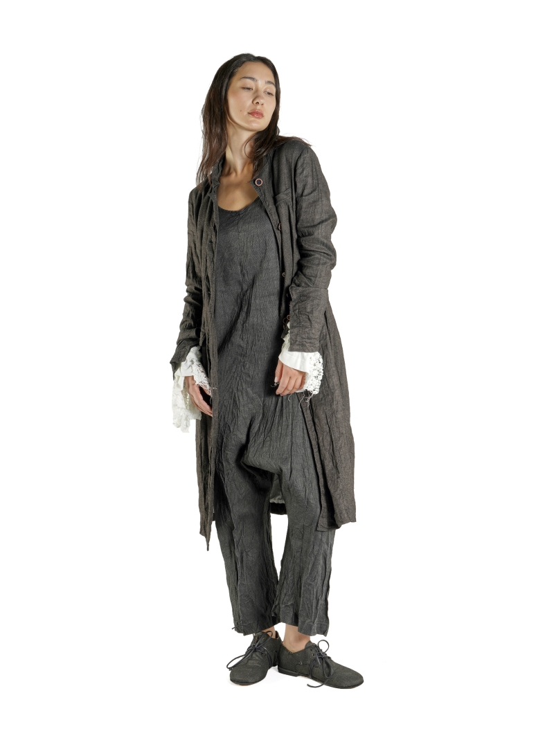 Rundholz DIP - Taillierter Viskose Leinen Mantel - 1262011247