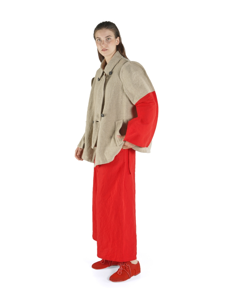 Rundholz - Ausgestellte Leinen mix Hose - 1261120124