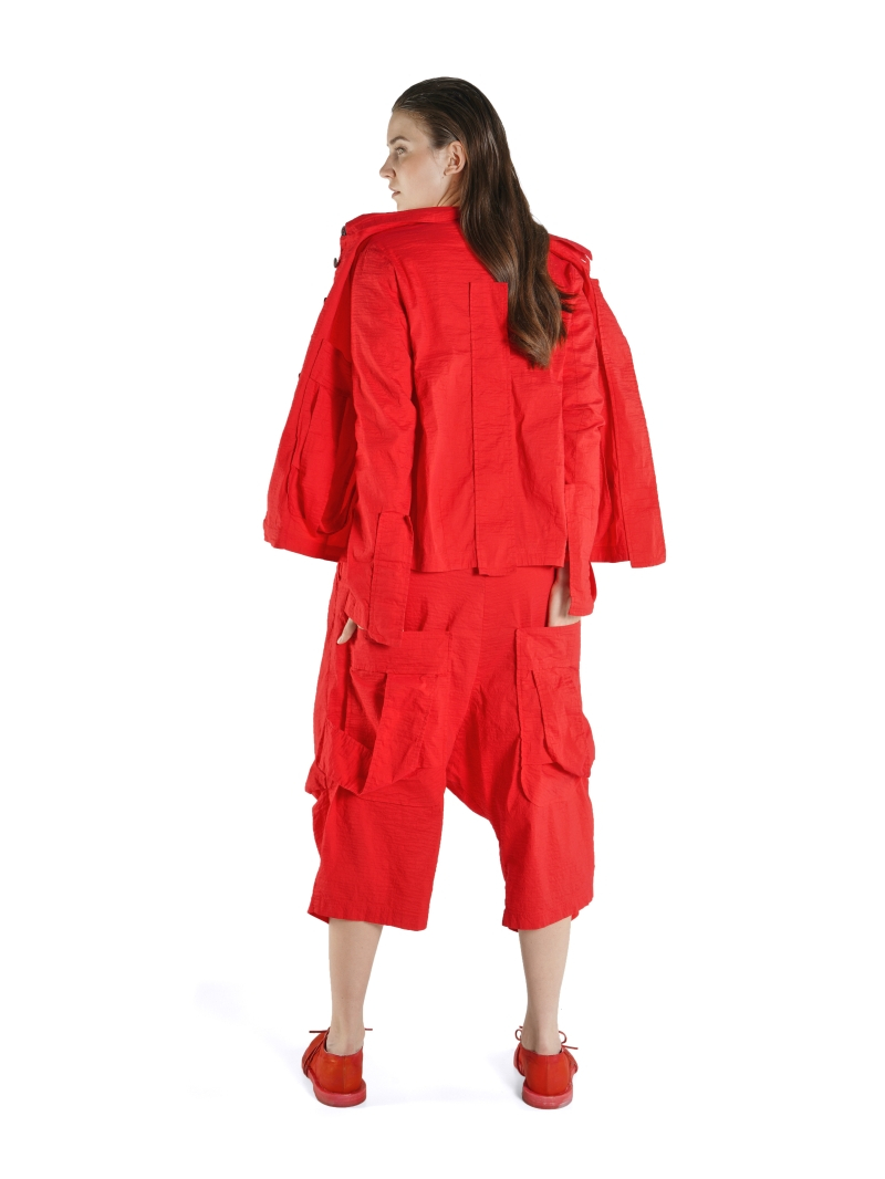 Rundholz - Gerade geschnittene Jacke mit Bandapplikation - 1261241102