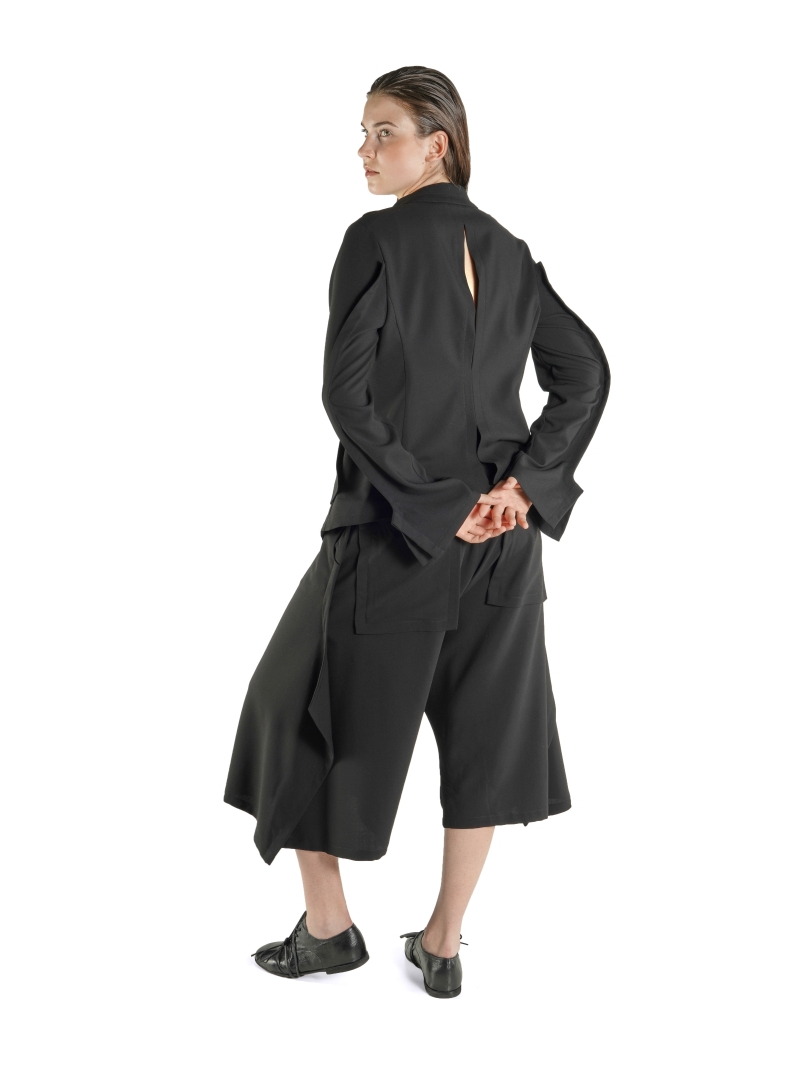 Rundholz - Gerade geschnittene Wolljacke mit Schlitzen - 1261831102