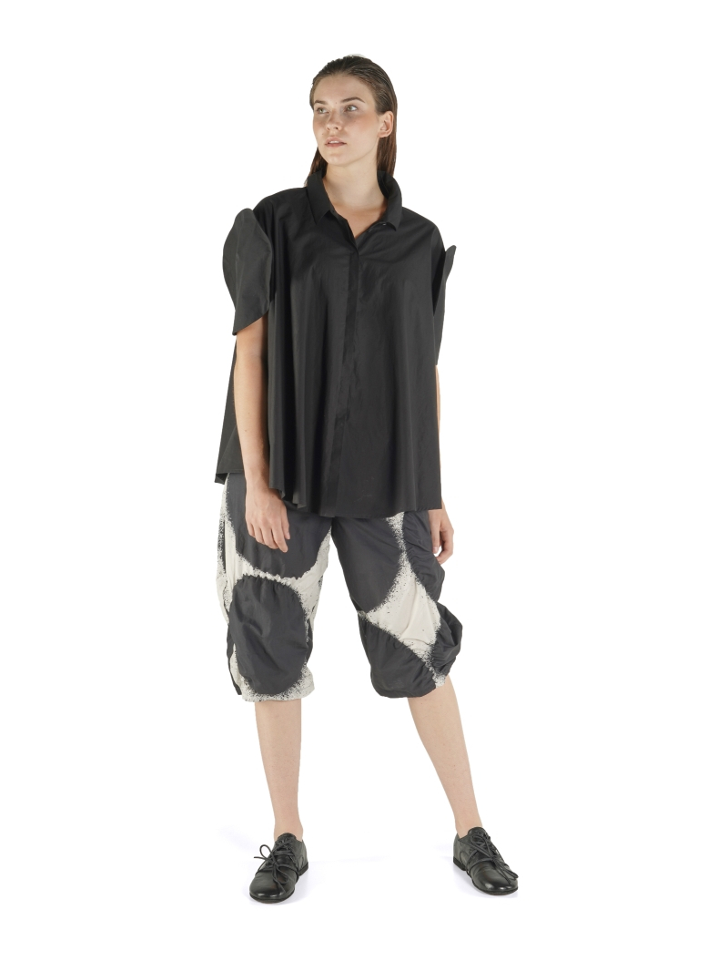 Rundholz - Ausgestellte Popeline Bluse - 1261230410