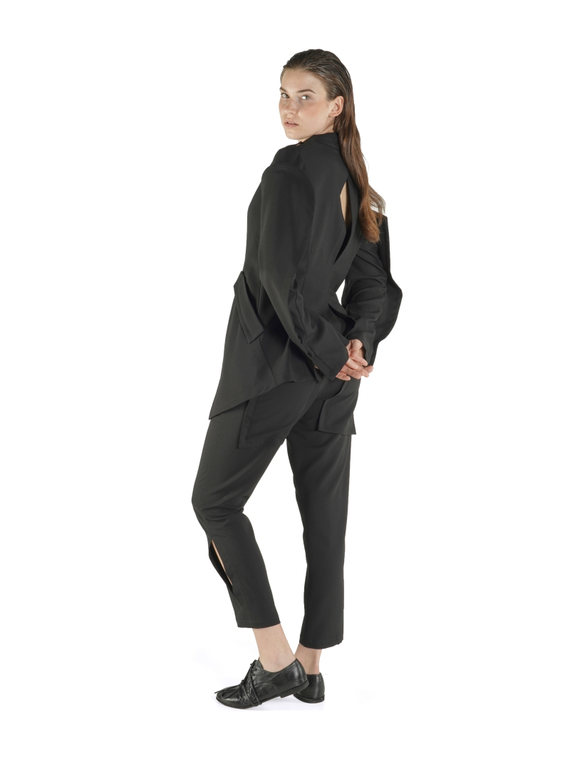 Rundholz - Schmale Schurwoll Jacke - 1261831101