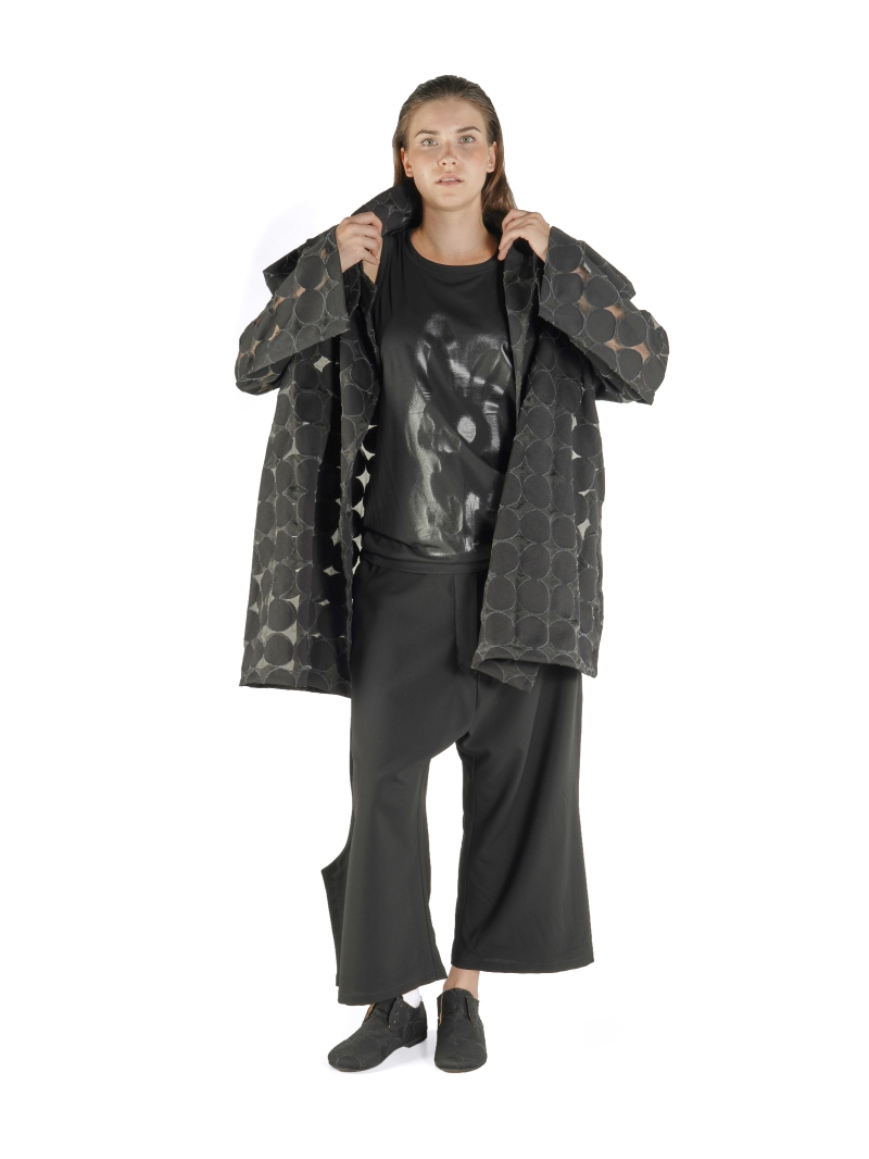 Rundholz - Ausgestellte Schurwoll Hose - 1261830106