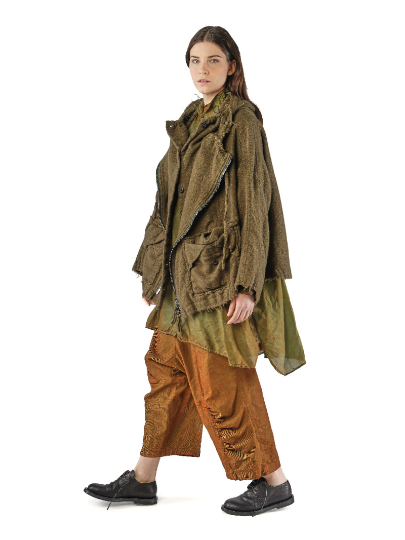 Rundholz DIP - Bicolor Baumwoll Twill Hose mit tiefer Schritthöhe - 2252120105