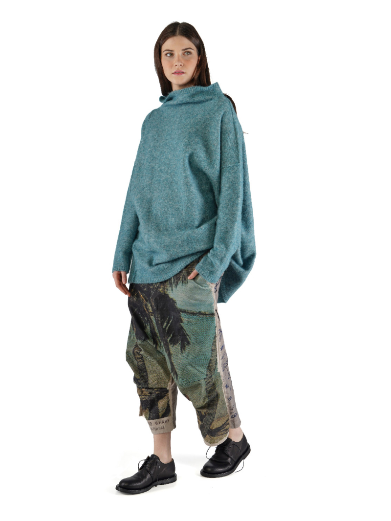 Rundholz DIP - Lange Alpaka Woll Stricktunika - 2252467003