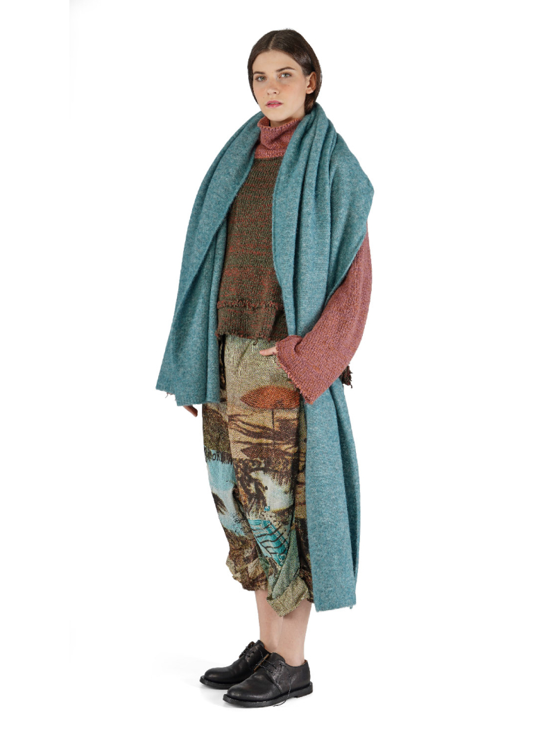 Rundholz DIP - Oversize Alpaka Woll Strickschal - 2252467706