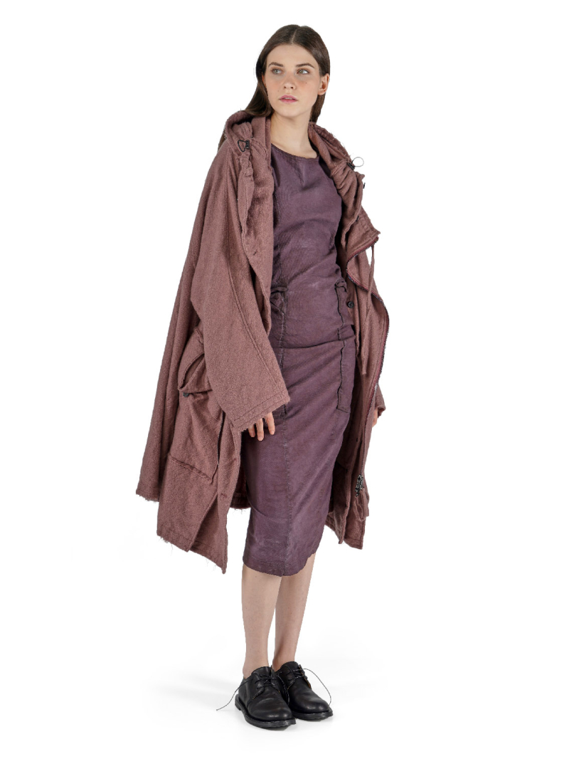 Rundholz DIP - Schmales Leinen Baumwoll Stretch Kleid - 2252240906