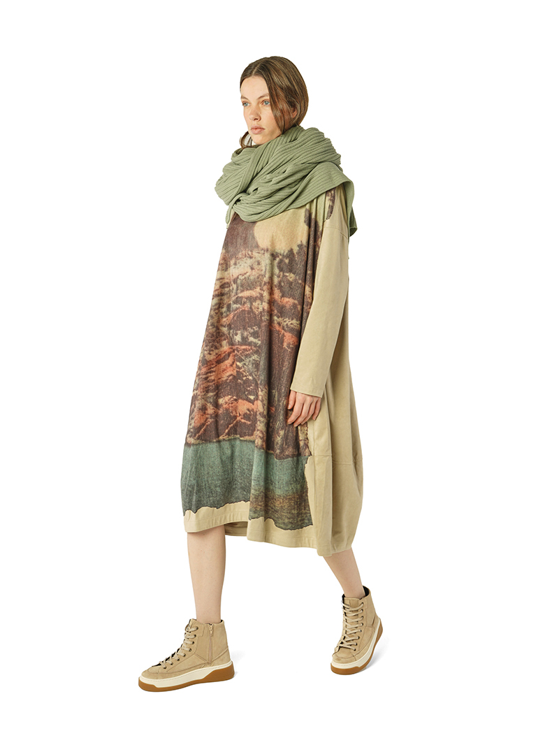 Rundholz Black Label - Robe midi oversize à imprimé - 2263300903