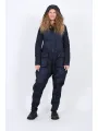 Pluslavie (Plü) - Denim Jumpsuit with Hood - 10022