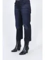 Pluslavie (Plü) - Cropped Stretch Jeans Dark Blue - 10030