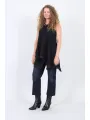 Pluslavie (Plü) - Cropped Stretch Jeans Dark Blue - 10030
