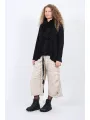 Pluslavie (Plü) - Cropped Cargo Pants with Panels - 10037