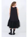Pluslavie (Plü) - Midi dress with tulle ruffle - 1166