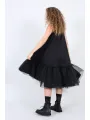 Pluslavie (Plü) - Midi dress with tulle ruffle - 1166