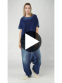 Rundholz DIP - Kastenförmiges Indigo Jersey T-shirt - 1252620508