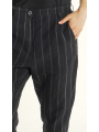 Rundholz - Schmale Leinen Hose - 1261020108