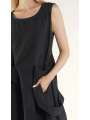 Rundholz - Ärmelloses Leinen Kleid - 1261020904