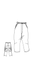Rundholz - Baggy Denim Hose mit Kreide Veredlung - 1261040104