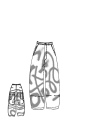 Rundholz - Ballonförmige Denim Hose mit Graffiti Handpaint - 1261040122