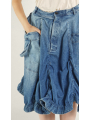 Rundholz - Ausgestellter Denim Rock mit Indigo Wash - 1261040318