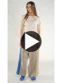 Rundholz - Asymmetrische Leinen Hose - 1261110101