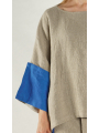 Rundholz - Oversize Leinen T-shirt - 1261110602