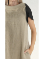 Rundholz - Leinen Kleid mit Kreisförmigen Ärmeln - 1261110904