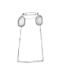 Rundholz - Leinen Kleid mit Kreisförmigen Ärmeln - 1261110904